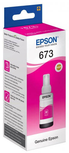 

Чернила EPSON для L800/ L1800/ L805/ L810/ L850 Magenta C13T67334A 70мл. оригинальные