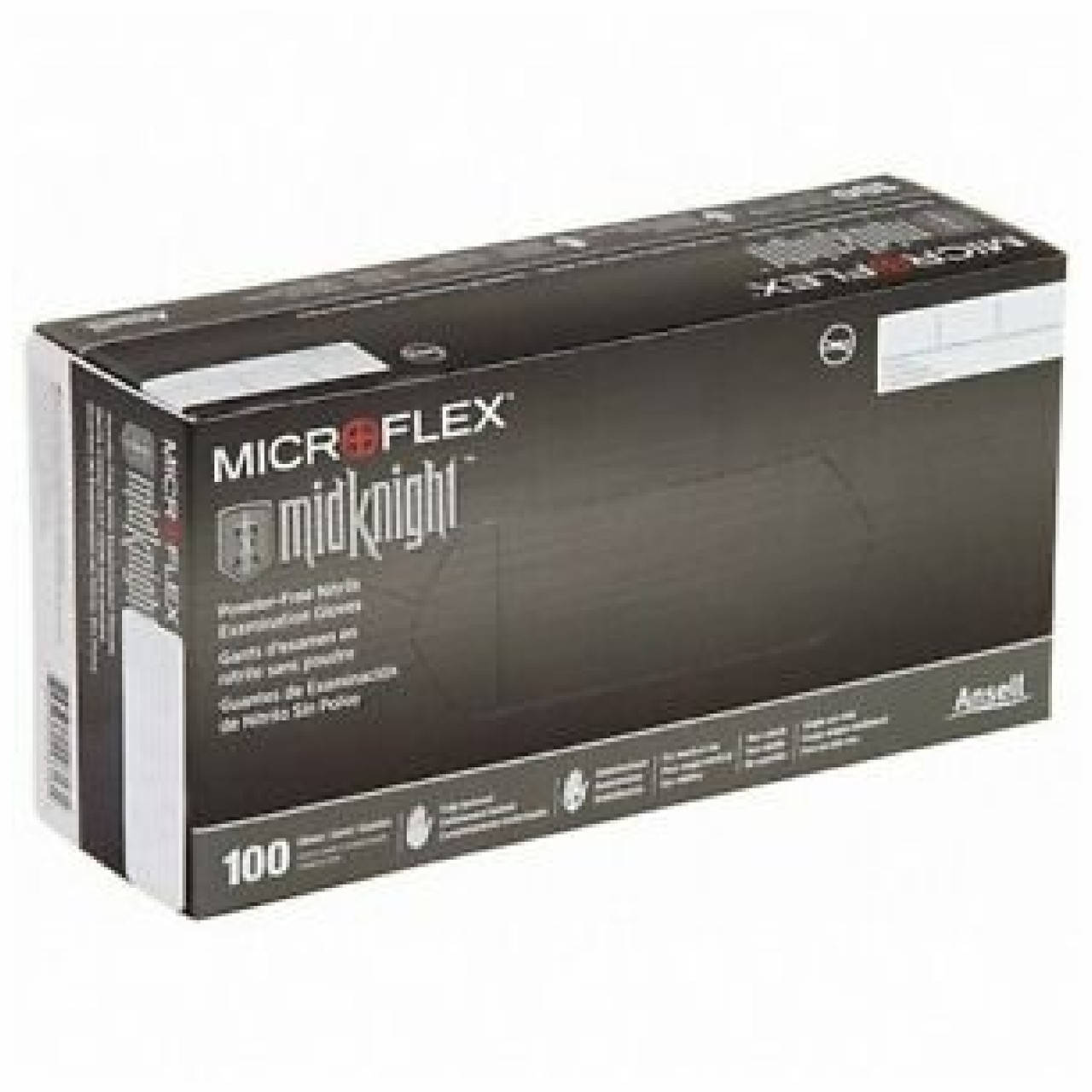 

Перчатки нитриловые черные размер  - Ansell , нитриловые перчатки одноразовые неопудренные медицинские 100 шт, Черный