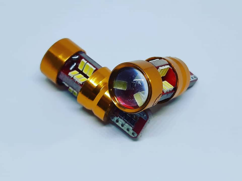 

Лампа T10(W5W)БЦ 12V LED 27х3014 white обманка LENS