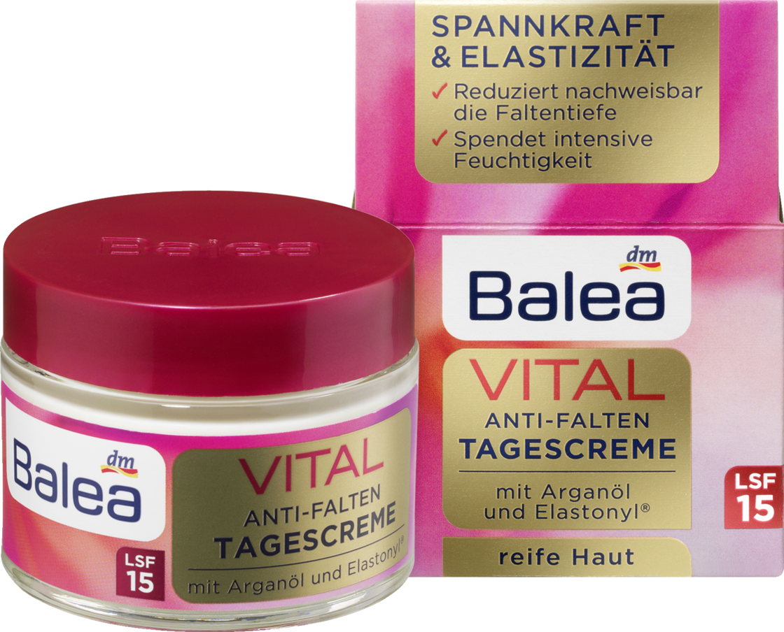 

Восстанавливающий дневной крем для лица Balea VITAL Anti-Falten, 50 ml.
