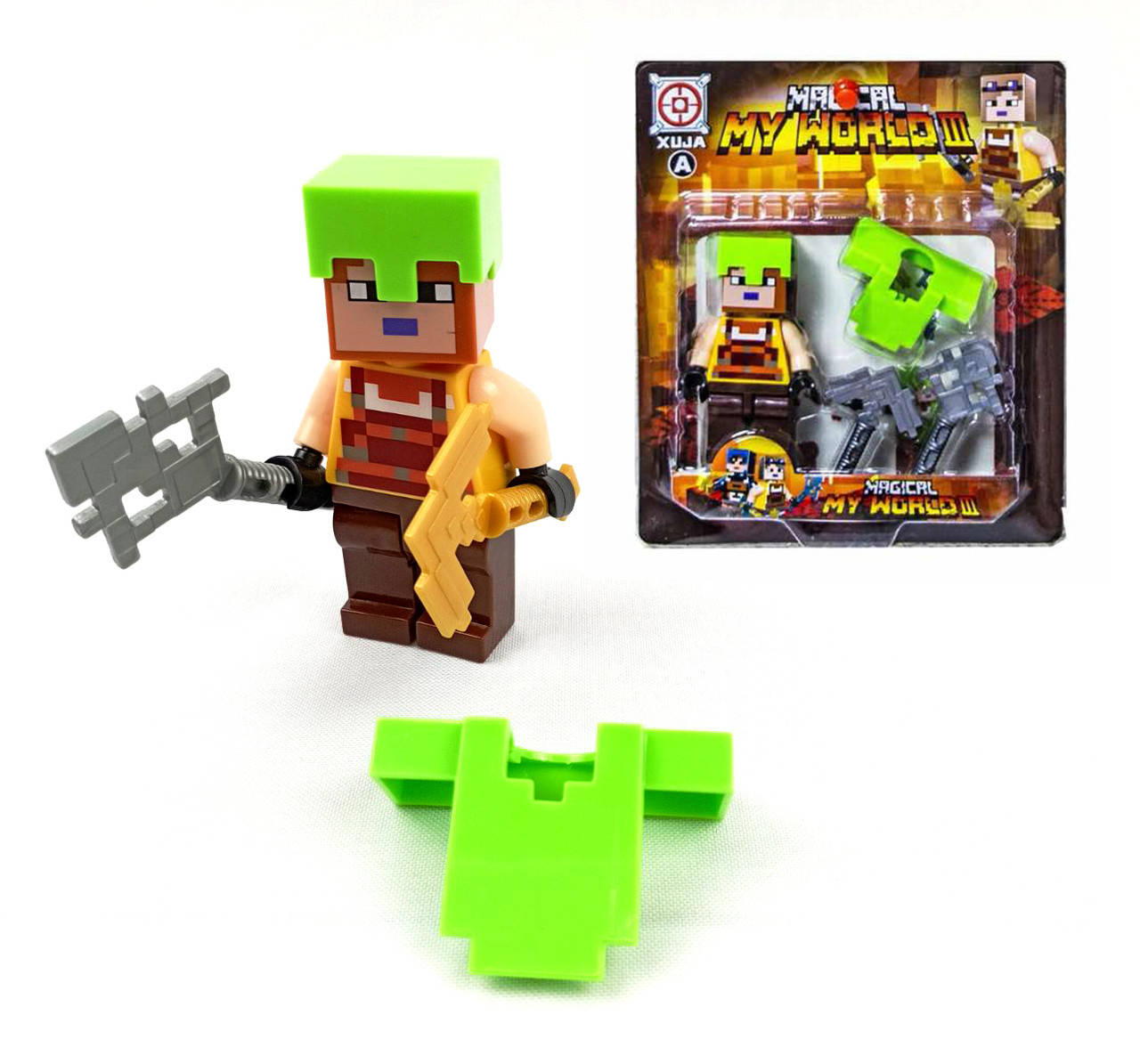 

Фигурка МАЙНКРАФТ в Блистере , с Оружием и Броней ( MINECRAFT ) Blister 80973-6
