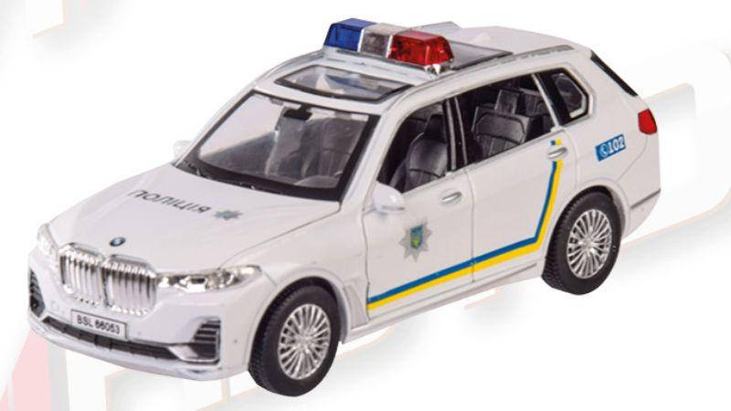

Игрушечная машинка метал BMW X7, джип полиция, полицейская машинка, масштаб 1:32 АВТОПРОМ, Красный