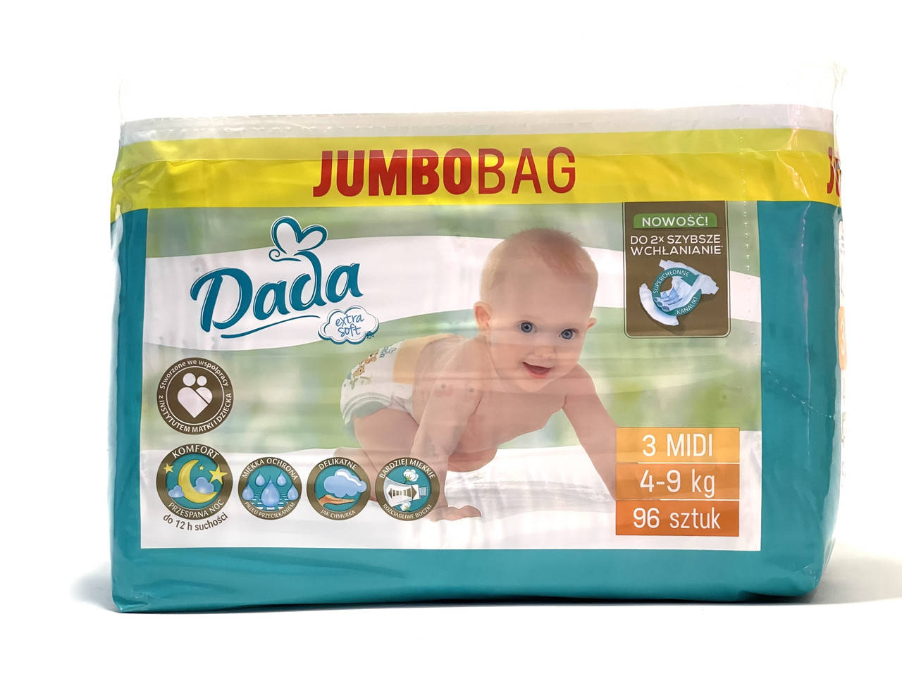 

Подгузники Dada Extra Soft 3 Midi 4 - 9 кг 96 шт