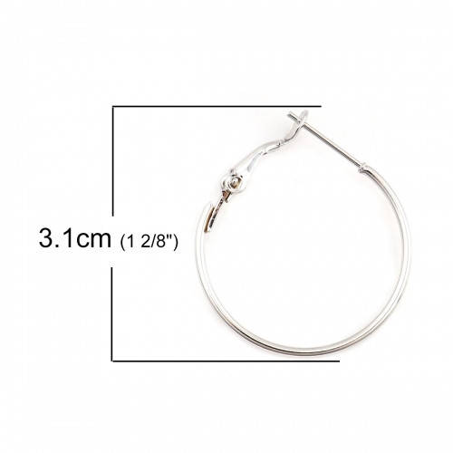 

Серьга Кольцо, Металл, Цвет: Металл, Основа с петлёй, 31 мм x 25 мм, Цена за 1 шт.