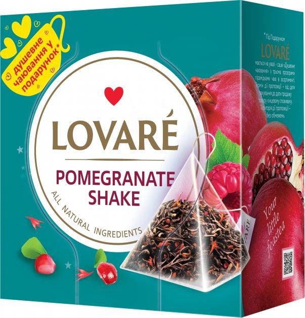 

Чай в пирамидках Гранатовый шейк Lovare Pomegranate Shake 15 пирамидок в пачке