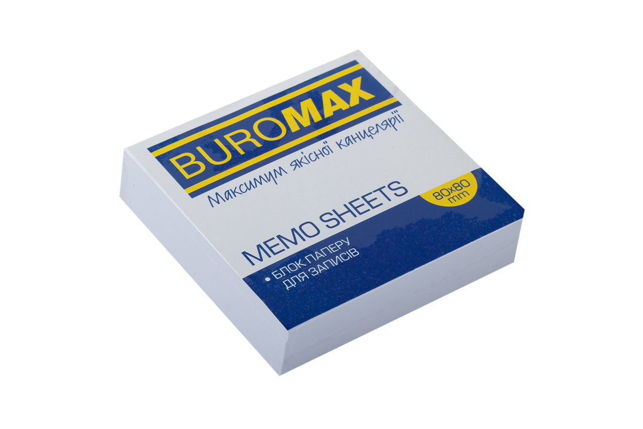 

/Блок белой бумаги для записей JOBMAX 80х80х20 мм склеенный, Белый
