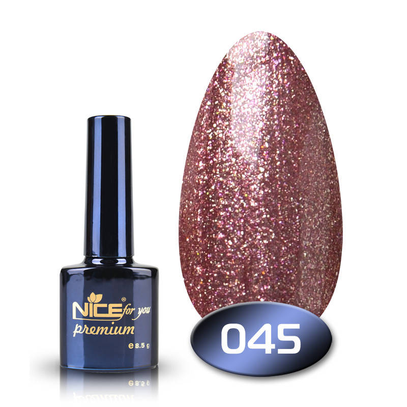 

Гель-лак Nice for you Premium 045 бронзовый блеск 8,5 мл