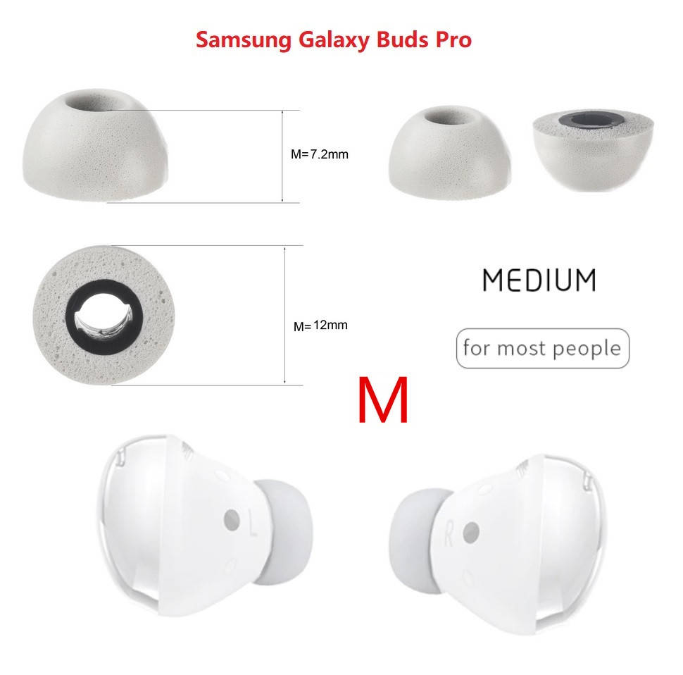 

Пенные амбушюры Samsung Galaxy Buds Pro SM-R190 Размер M средние Серые