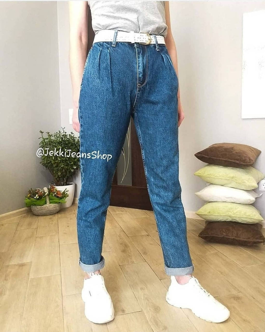 

Джинсы слоучи CRACPOT синие бананы