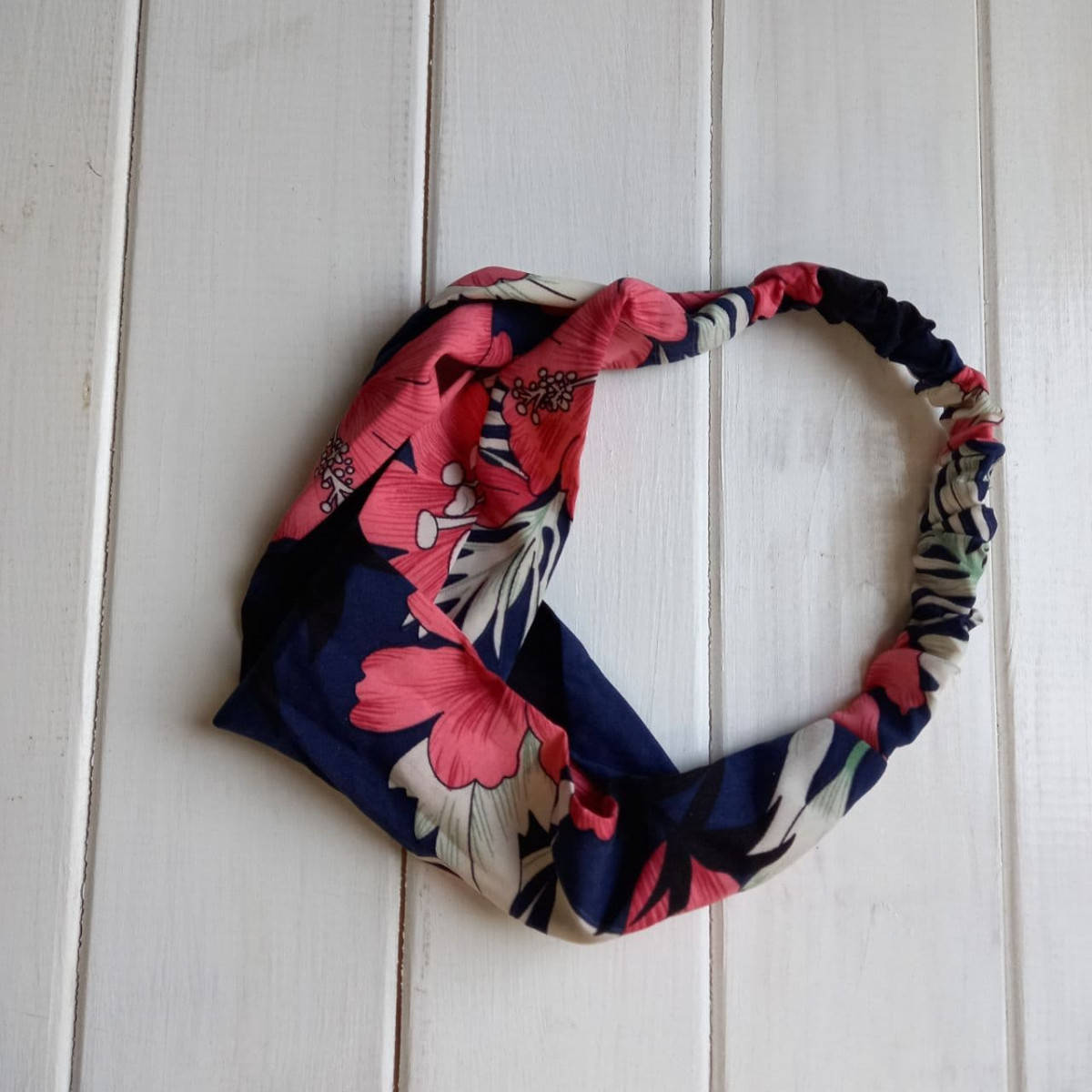 

Повязка-лента на голову Крупные цветы сине-розовый (ZMN-bigflow-darkblue), Синий