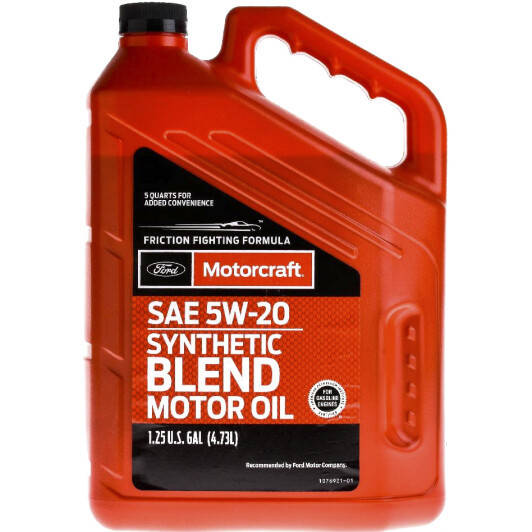 

Масло моторное Ford Motorcraft Synthetic Blend 5W-20 4,73л. WSS-M2C945-B1 (Пр-во Ford Motorcraft) XO5W205Q3SP