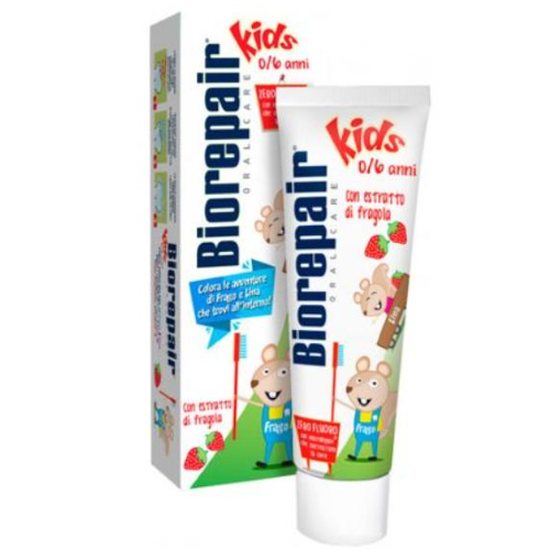 

Biorepair Kids Strawberry зубна паста Веселе мишеня для дітей від 0 до 6 років, 50мл