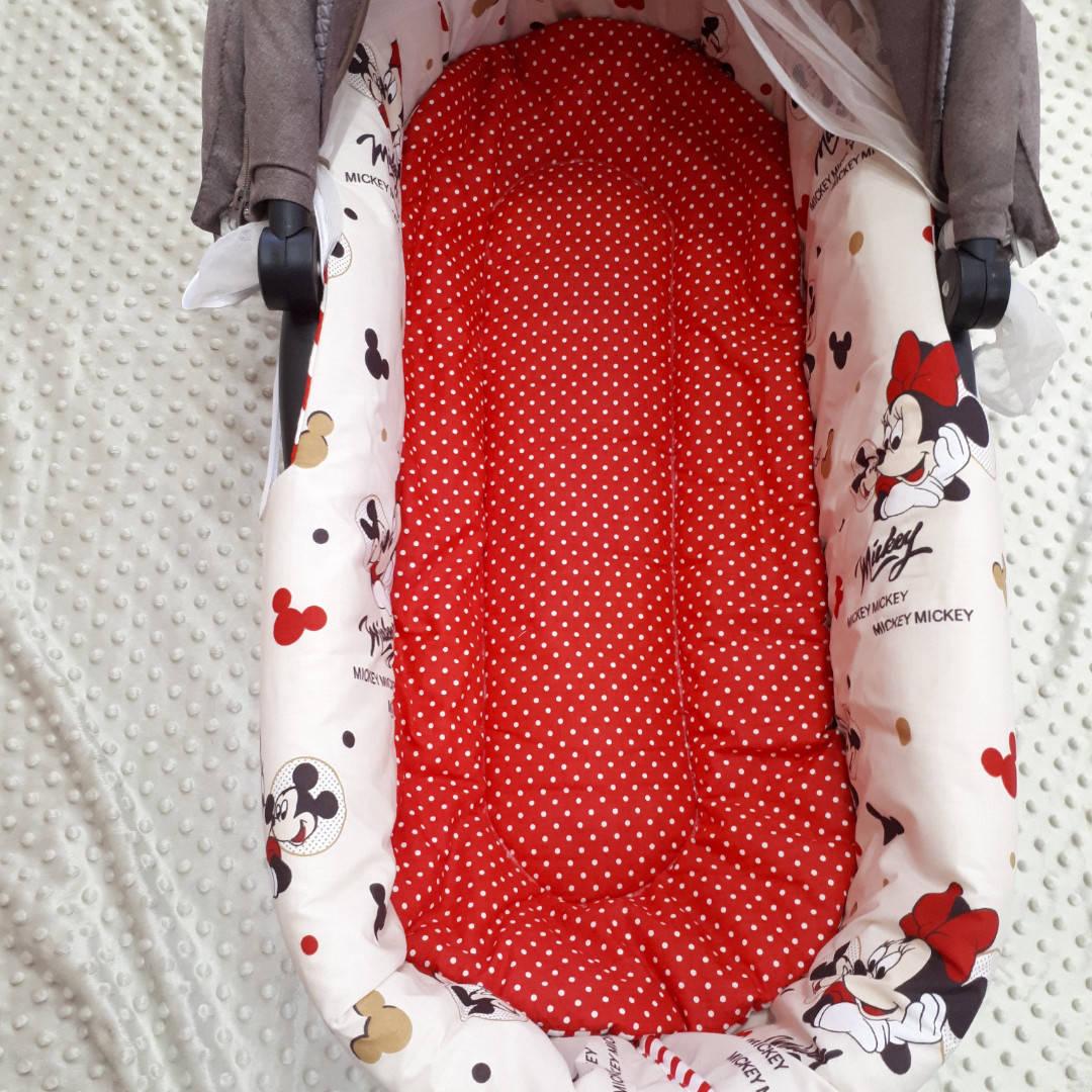 

Красный матрасик в коляску + Бортики