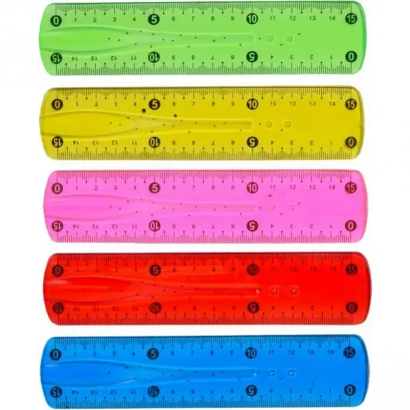 

Лінійка пластикова гнучка "Flex" 15 см, mix 3430-15/8015