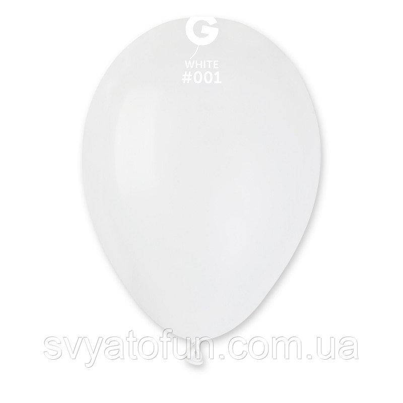 

Латексные воздушные шарики 8" пастель 01 белый 100шт/уп Gemar