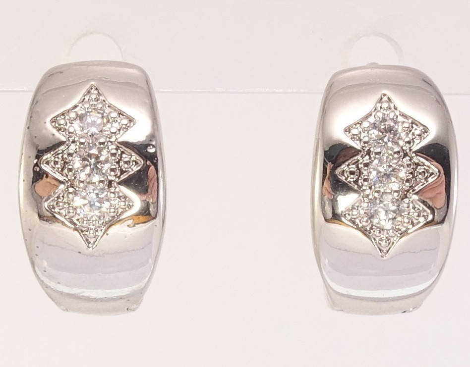 

Серьги Xuping M&L колечки "Декоративный орнамент с цирконием"