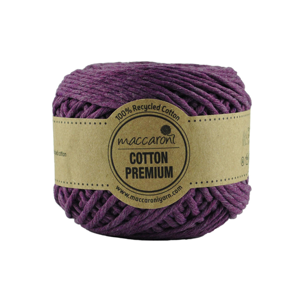 

Бавовняний шнур Maccaroni Cotton Premium 2 mm Сливовий