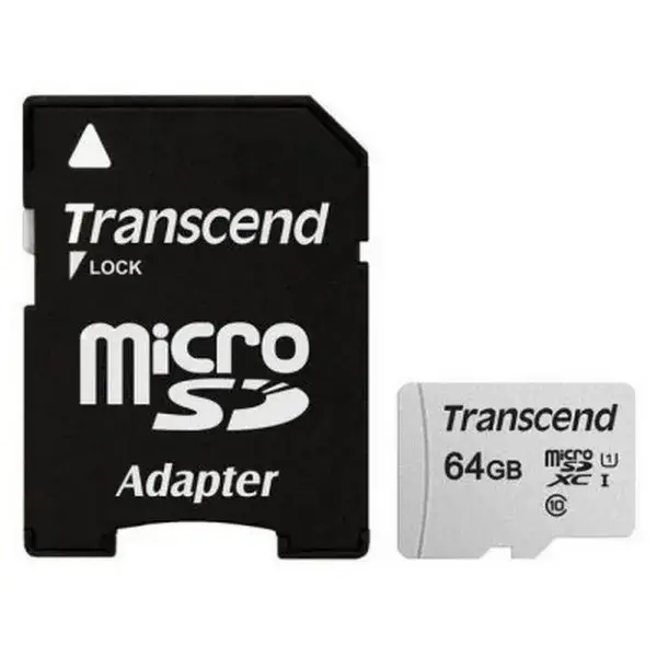 

Карта памяти Transcend 300S TS64GUSD300S-A 64GB microSDHC С адаптером Class 10 UHS-I