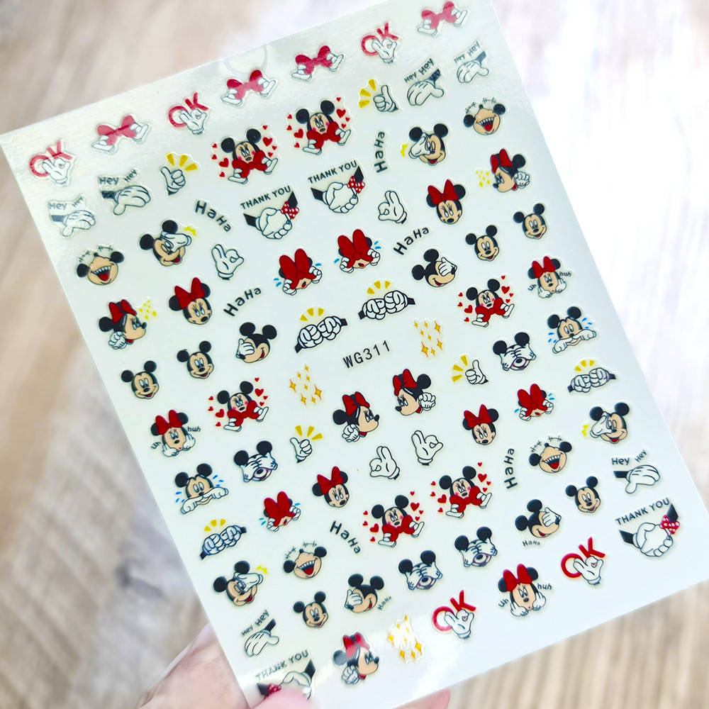 

Слайдер дизайн, наклейки для ногтей микки маус Sweet Nails WG311, Разные цвета