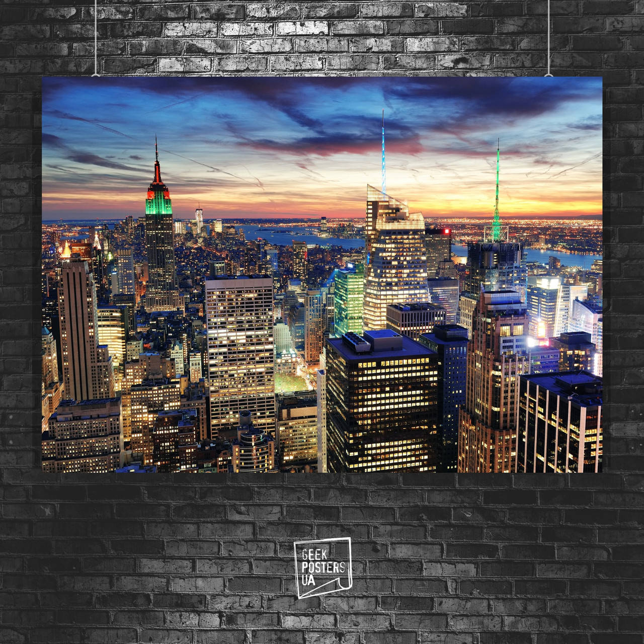 

Постер Нью-Йорк, New York. Размер 60x45см (A2). Матовая бумага