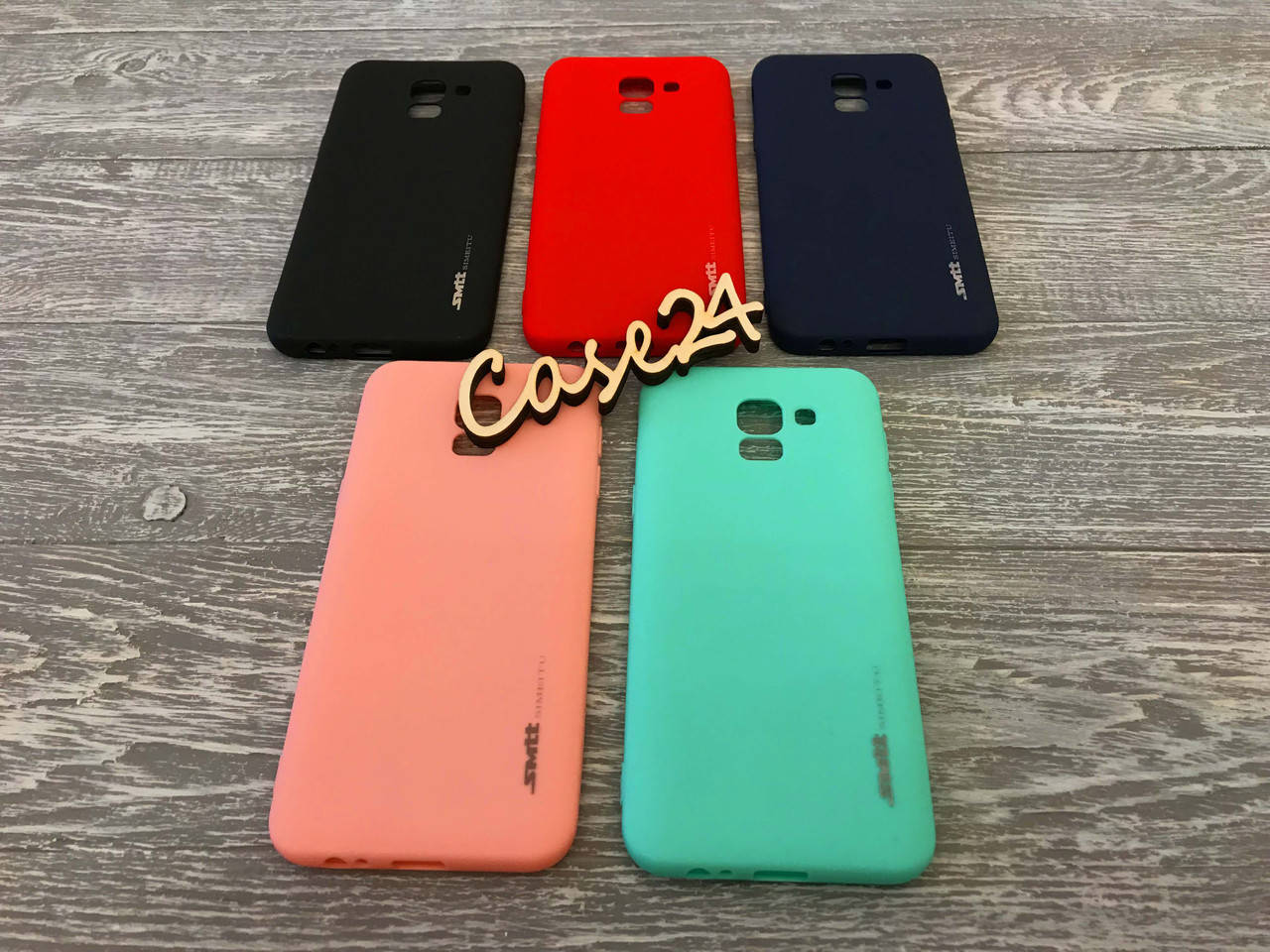 

TPU чехол Smitt накладка бампер для Samsung Galaxy J6 Plus 2018 (5 цветов) розовый