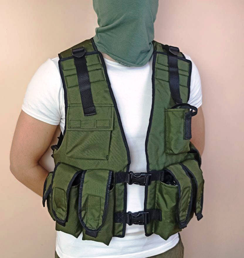 

Жилет разгрузочный разгрузка тактическая РПС 10 карманов, цвет: хаки