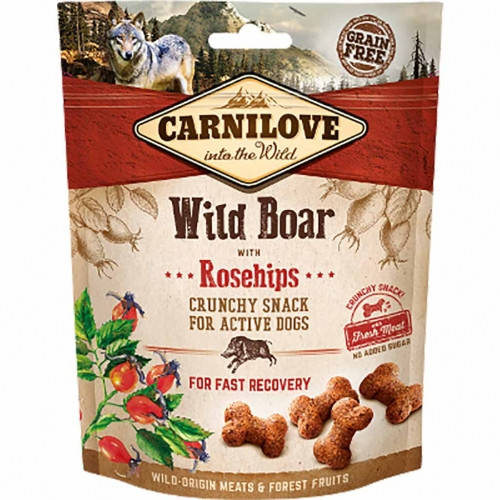 

Лакомство Carnilove Dog Crunchy Snack дикий кабан, шиповник д/собак, 200g