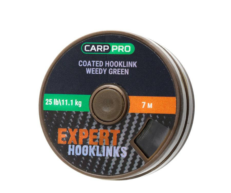 

Поводковый материал в оплётке Carp Pro 25 lb 7 м зелёный
