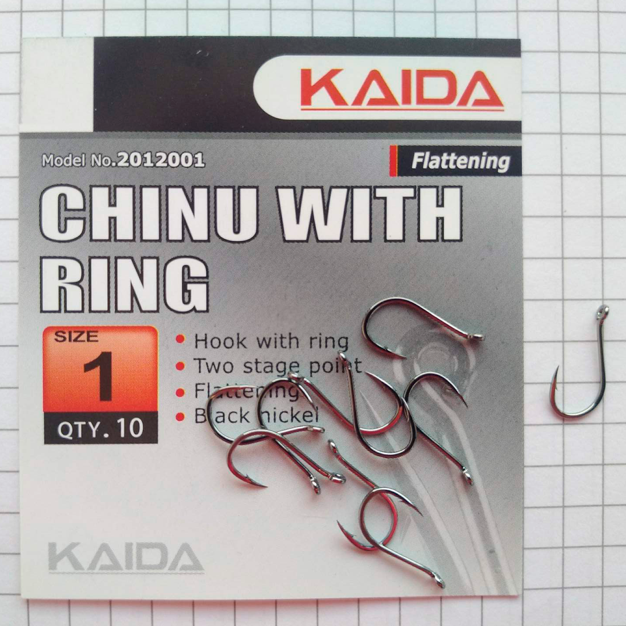 

Крючки Kaida № 1 Chinu With Ring
