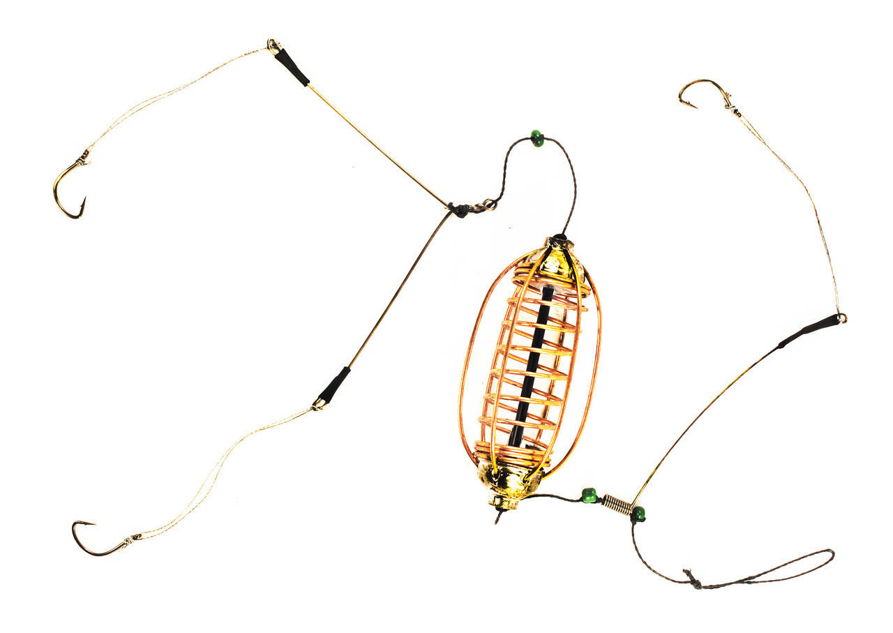 

Кормушка Sky Fish Монтаж Осн.арбуз некрашенный (отвод,коромысло,3 крючка) 40 гр..