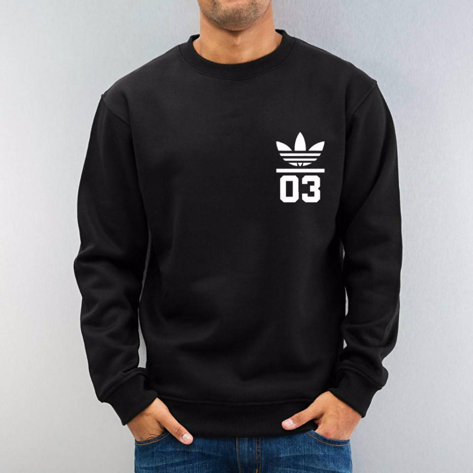 

Черный мужской спортивный свитшот Adidas (Адидас)