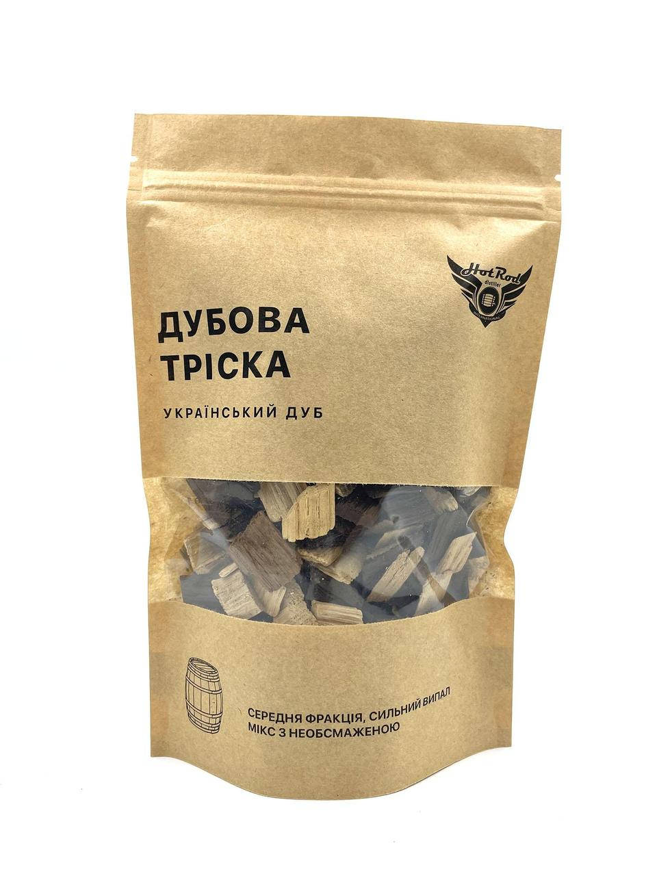 

Дубовая щепа украинский дуб средняя фракция микс с необжаренной (100 г)