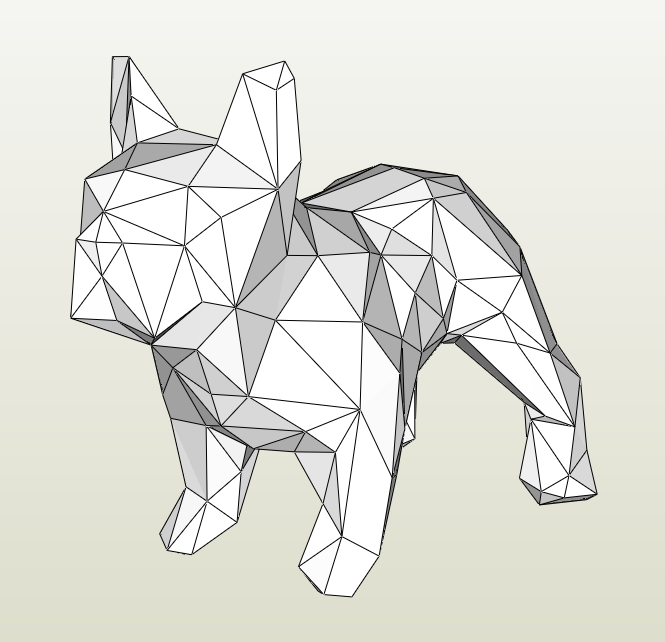 

Papercraft фигура "Бульдог" 3D + Акция!