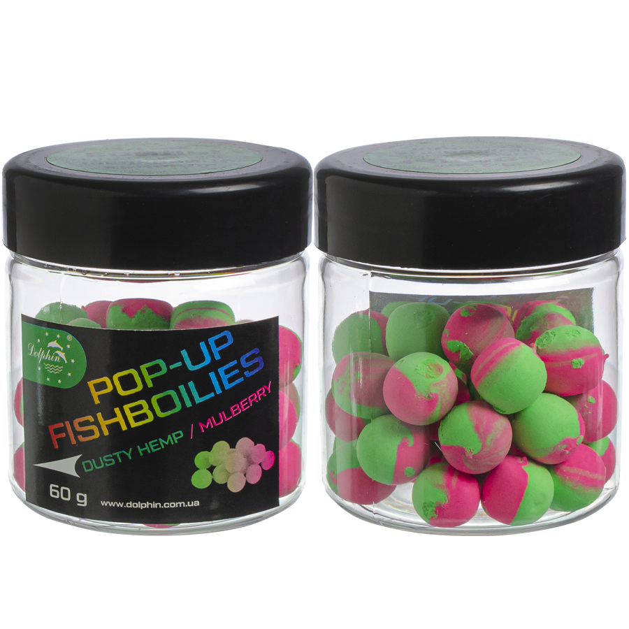 

Бойлы Dolphin Pop-up конопля/шелковица 14mm 60g