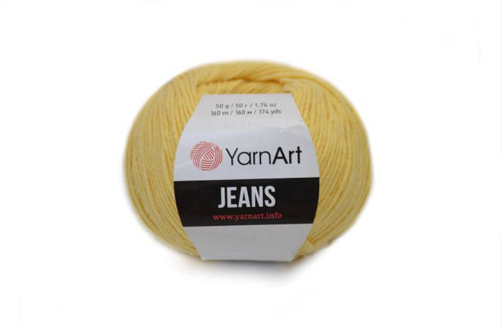 

YarnArt Jeans, Светло-желтый №88