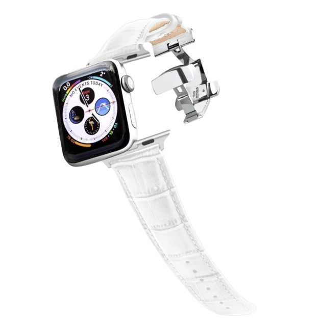 

Сменный кожаный ремешок для APPLE WATCH 38/40/42/44 ММ 1/2/3/4/5/6 series Белый