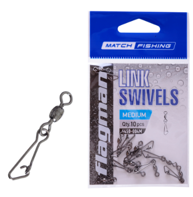 

Фидерная застежка с вертлюгом Flagman Link Swivels M