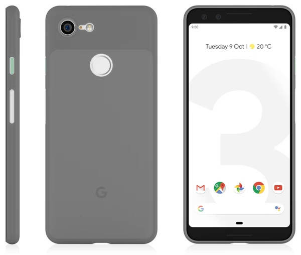 

Ультратонкий чехол для Google Pixel 3 матовый полупрозрачный пластик, Темно-серый