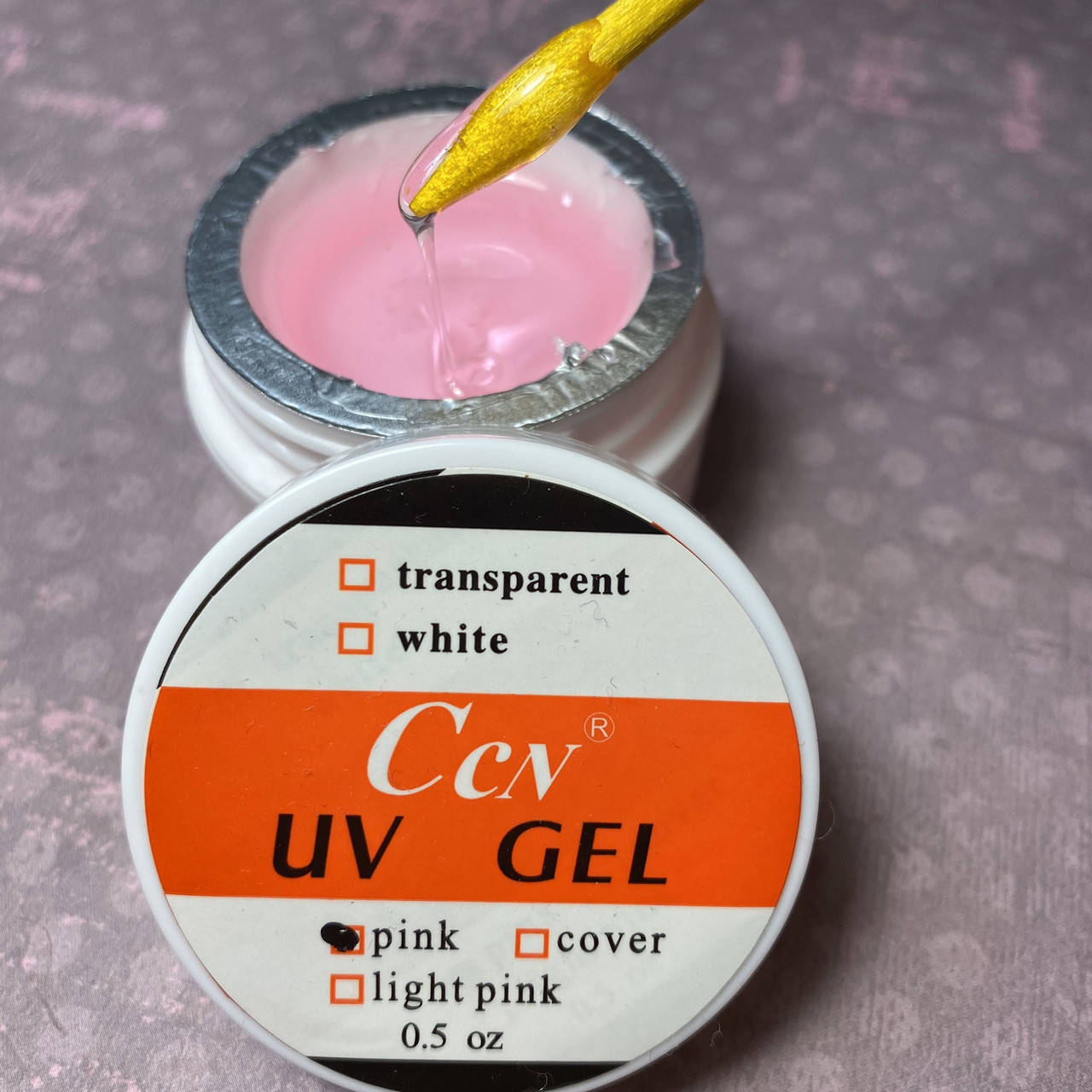 

Гель прозрачно-розовый для наращивания ногтей Ccn UV GEL Pink, 15мл