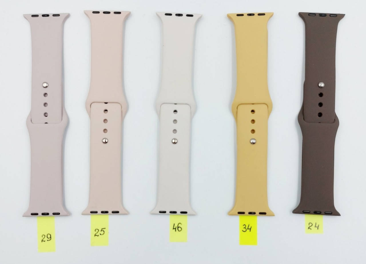 

Ремешок силиконовый для Apple Watch 38/40/41 мм и 42/44/45 мм. Размер S и L. 57 цветов на выбор.