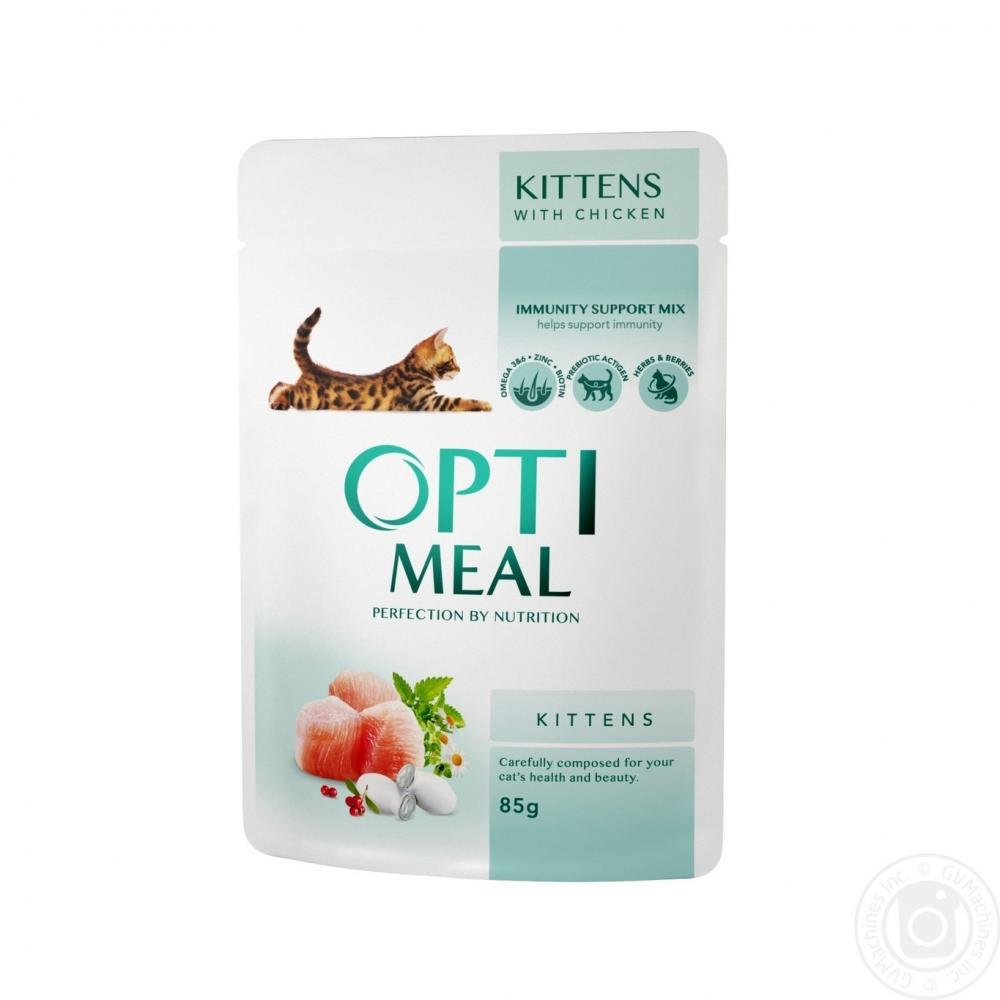

Влажный корм Optimeal (Оптимил) 85г с курицей для котят