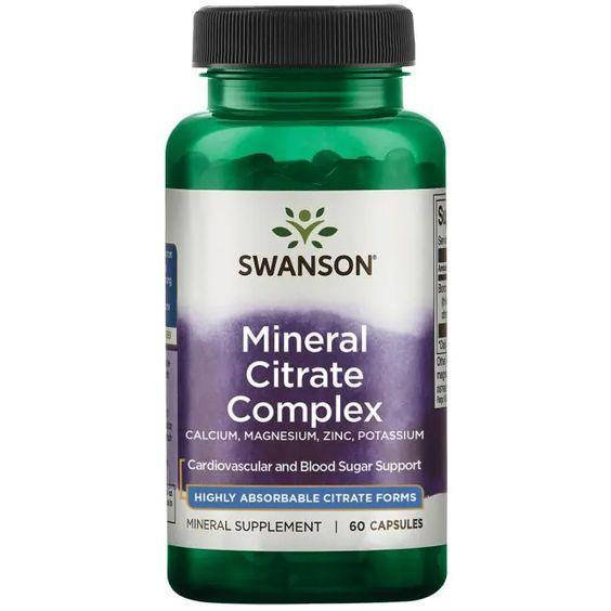 

Mineral Citrate Complex - Calcium, Magnesium, Zinc, Potassium 60 caps