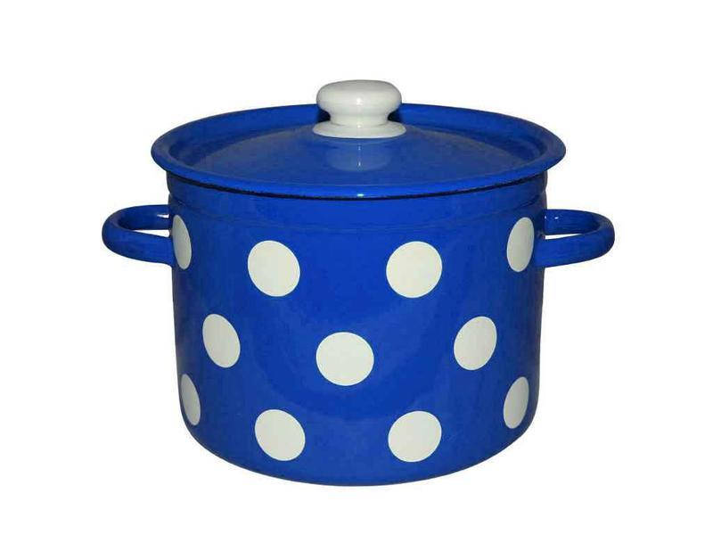 

Каструля 3л циліндрична "Білий горох (синій)"