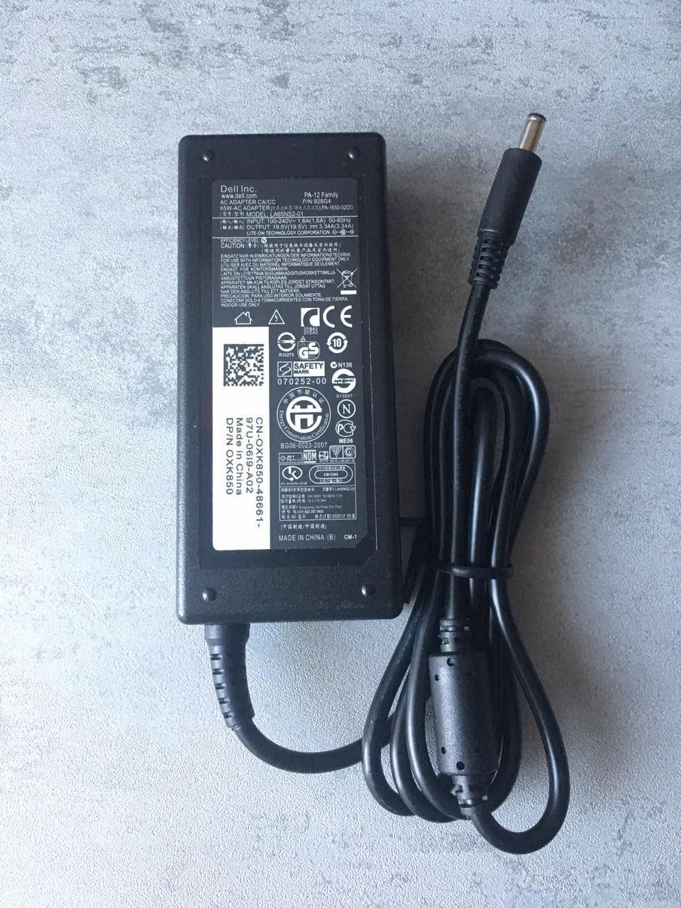

Зарядка,Блок питания для ноутбука Dell 65W 19.5V 3.34A 4.5*3.0mm