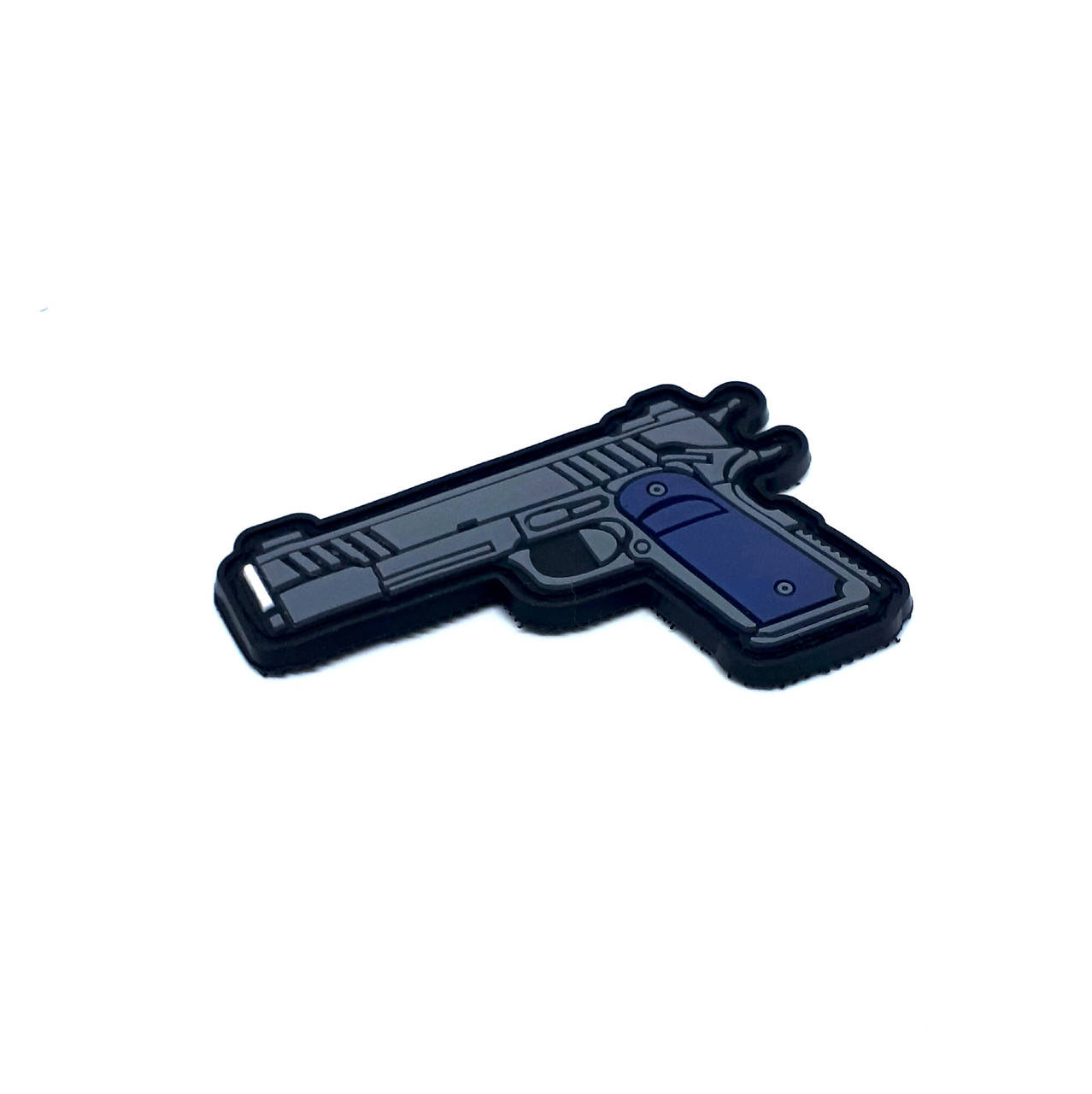 

Шеврон резиновый на липучке "пистолет" 7,5 см х 5 см