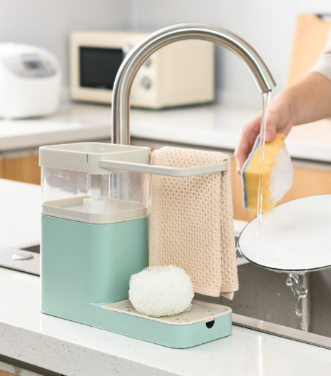 

Органайзер на раковину для мочалок и моющих средств Голубой