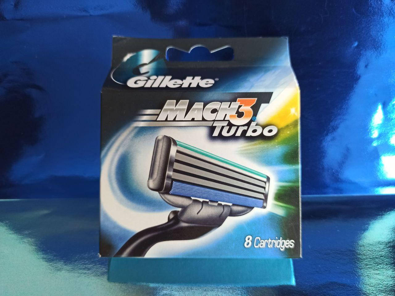 

Сменные кассеты (лезвия) для бритья Gillette Mach3 Turbo 8шт. в упаковке.