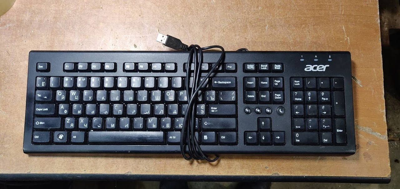 

Брендовая клавиатура Acer PR1101U USB № К21010201, Черный