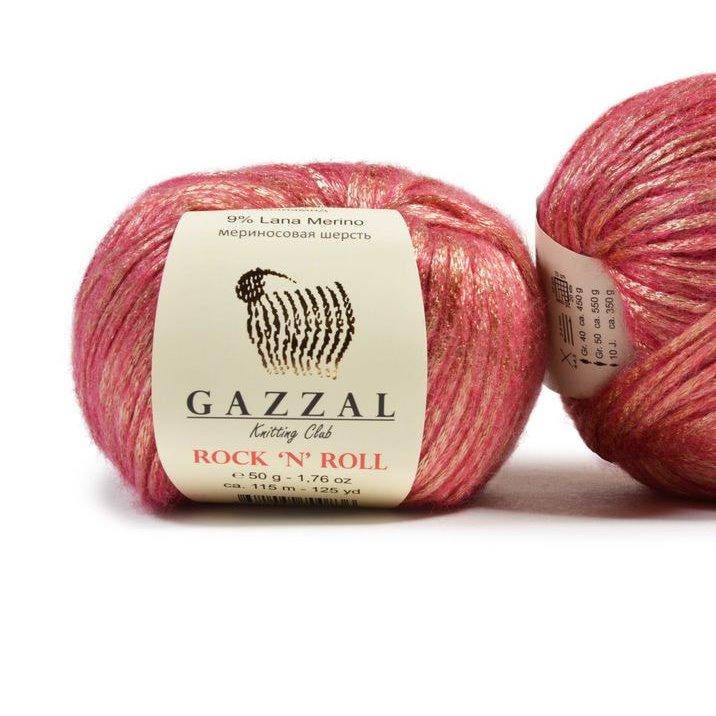 

Пряжа Gazzal Rock n Roll 13190 розовый