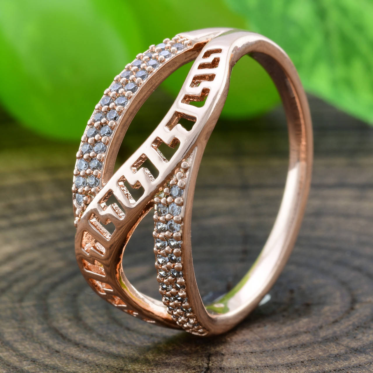 

Кольцо Xuping 14084 ширина 11 мм белые фианиты позолота РО размер 18